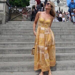 NWOT ！Zimmermann Lucky Corset Midi Dress